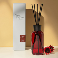 Diffuseur de parfum en roseau de haute qualité, écologique, personnalisé, luxueux, 500 ml, 1000 ml, parfum frais, bouteille en verre rouge, décoration intérieure