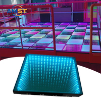 Panneau de sol LED 3D sans fil pour mariage, ciel étoilé doré, dalles numériques portables pour banquets