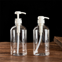 Bouteille vide en PET de 500 ml avec pompe pour lotion, shampoing, parfum et savon liquide – Vente en gros