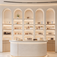 Meubles de magasin sur mesure, mobilier commercial, vitrine murale pour parfums et bijoux, design d'intérieur pour boutique de parfums