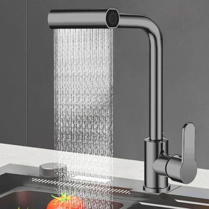 Modern <strong>Kitchen</strong> Tap Sink Mixer Faucet for Hotels and Apartments Pull-Out Waterfall Rain <strong>Shower</strong> Design Plated for Sink for Hotels - Product Image 3