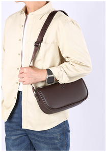 Custom Unisex Crossbody <b>Bag</b> PU Leather Custom Leather <b>Shoulder</b> <b>Bag</b> <b>Small</b> Messenger <b>Bag</b> - Product Image 5