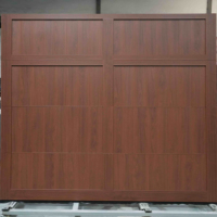 Porte de garage sectionnelle électrique automatique en aluminium au design moderne personnalisé, style maison de campagne, porte métallique pour maisons