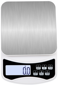 Beste digitale Küchen waage 5kg/0,1g Edelstahl-Wiege werkzeug LCD-Display Batterie betriebene Kaffee frucht Messung 10kg - Product Image 4