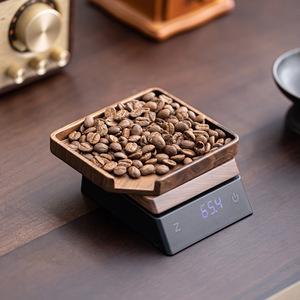 Báscula de té mini de madera maciza, cuchara para té, báscula electrónica, dispositivo para pesar té Pu-erh, báscula para medir té, báscula doméstica para granos de café - Product Image 1
