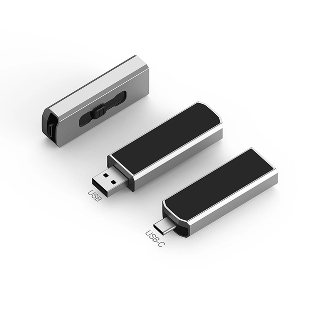Factory Sale Type c Usb Flash Drive Light up Usb High Speed Memory Stick Wholesale Metal 2in1 Usb 3.0 Pendrive for Type-c Device