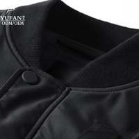 YuFan Nouveau Design Personnalisé Noir Blouson Bomber Offre Spéciale Manteaux Imperméables D'hiver Pour Hommes