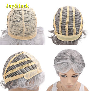 Fabricant vente en gros de <span class=keywords><strong>cheveux</strong></span> courts pour femmes <span class=keywords><strong>simulation</strong></span> de fibres synthétiques perruque complète <span class=keywords><strong>cheveux</strong></span> courts pour femmes gris argenté <span class=keywords><strong>cheveux</strong></span> courts - Product Image 6