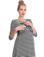 महिलाओं के S-XL मातृत्व पोशाक नर्सिंग स्तनपान Nightgown के लिए आर कपड़े पहनने की रात की क़मीज़ नाइटवियर