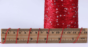 Fil à paillettes en polyester Lurex Fdy fantaisie 3 mm pour tricot à la main, couleur argent, perles scintillantes, fil à sequins pour le crochet - Product Image 2