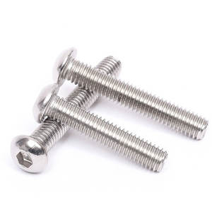 Tornillo de cabeza redonda de acero inoxidable SS201, SS304, SS316, SS316L, unidad hexagonal Lisa pulida, <span class=keywords><strong>DIN7380</strong></span> - Product Image 1