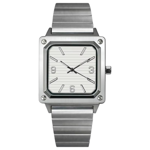 Reloj Cuadrado para Hombre, Reloj de Pulsera de Acero Inoxidable, Reloj de Cuarzo a Prueba de Agua, Reloj de Pulsera Sencillo para Hombre - Product Image 3