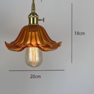 Lámparas Colgantes de Cristal Ámbar con Diseño de Encaje, Estilo Petty Bourgeois, Decorativas para Cocina, Restaurante, Bar, Mesa - Product Image 4