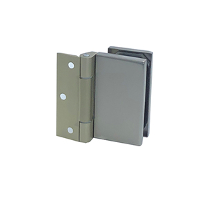 9CE Venta al por mayor: Bisagra de puerta de vidrio sin marco de aluminio y abrazadera de partición de vidrio en níquel satinado para oficinas y salas de reuniones - Product Image 5