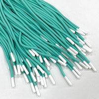 Vente en gros de 6mm cordons de serrage en nylon lacets avec logo personnalisé embouts de trempage en silicone pour sacs en macramé sweat à capuche pantalon à cordon vêtements en corde