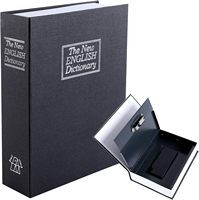 Coffre-fort secret en forme de livre avec serrure à combinaison, coffre-fort extra large, boîte à serrure en métal cachée, boîte à cacher de l'argent