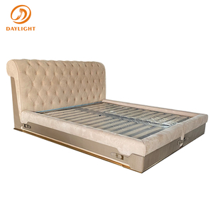 Ensemble de meubles de chambre à coucher de style italien, lit queen size avec capitonnage à boutons, design <span class=keywords><strong>royal</strong></span> - Product Image 6