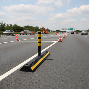 Curb negro con delineador 138x24x10 cm Barrera de tráfico Carril Canalizador ILT2141 Equipo de seguridad de tráfico del mayorista turco - Product Image 3