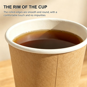 <b>Disposable</b> Paper <b>Cup</b> Manufacturer Customized Logo Double Wall Kraft Paper Hot Coffee Tea Takeaway Drink <b>Cup</b> - Product Image 6