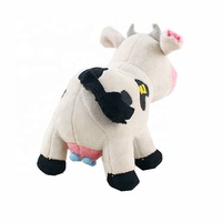 Poupée de vache à lait en peluche pour machine à griffes, prix bas, noir et blanc