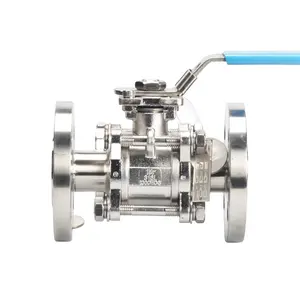 Sanitary Stainless Steel 304 316L High Quality Manual Flange Float Ball Valve Food Grade