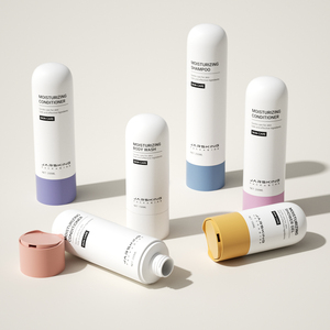 Sang Trọng Rỗng Vòng Matte Brown HDPE Nhựa Bóp Lotion Sữa Rửa Mặt Dầu Gội Đầu Và Điều Hòa Chai Với Đĩa Lật Cap - Product Image 4