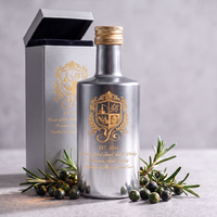 Bouteille cylindrique super-flint de 500 ml avec logo couleur personnalisé, col vissé, pour spiritueux, liqueur, vodka, whisky, emballage de boissons, vente en gros