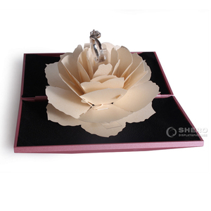 3D Vintage Fashion Elegant Rings <strong>Box</strong> Wedding Engagement Ring <strong>Rose</strong> Flower Gift <strong>Box</strong> for <strong>Jewelry</strong> Display Storage Holder <strong>Box</strong> - Product Image 3