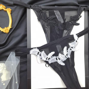 Tanga con Bordado y Hebilla, Bragas Bikini Sexys para Mujer, Ropa Interior Transparente de Encaje para Mujer Joven, Tangas Baratas - Product Image 4