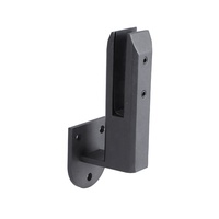 Poteau de balustrade en acier inoxydable 316 pour clôture de piscine en verre sans cadre, réglable noir 12-16mm, moderne pour balcon extérieur