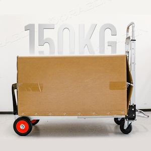 2 in 1 Aluminium-Klapp wagen Hochleistungs-Multifunktions-Handwagen mit Stahl plattform Allrad-OEM-anpassbarer Handwagen - Product Image 2