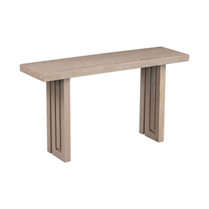 <b>U</b>_STYLE Oak Veneer Console Table Distinctive Side Shapes Entryway Hallway <b>Living</b> Room - Product Image 3