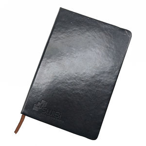 Carnet de notes professionnel de qualité supérieure en cuir PU, reliure cousue écologique, logo en relief pour un look luxueux - Product Image 1