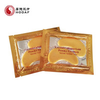 Patch sous les yeux au collagène doré 24K de marque privée feuille de gel de masque pour les yeux en cristal pour une hydratation en profondeur et la réduction des cernes