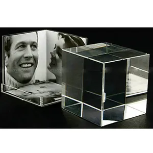 Photo acrylique Cube de Bloc D'image, 5 Faces Lucite Cadres Photo, Plexiglas Porte-Photos