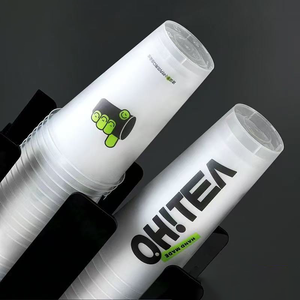 Tasse en plastique PP jetable givré Custom90-700ml pour boissons, thé au lait, café, boissons froides - Product Image 6