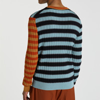 Square Fonda Winter Atmungsaktiver Neuer Modischer Baumwoll-Strickpullover mit Rundhalsausschnitt und Streifenmuster für Herren