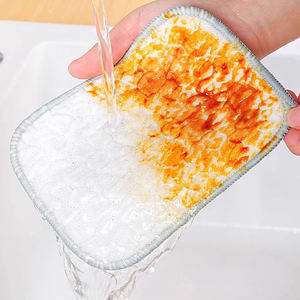 Paños de Limpieza de Microfibra con Alambre de Acero, Paños de Cocina Antiadherentes, Paños de Limpieza Reutilizables de Doble Cara - Product Image 2