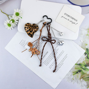 Nouveau Bow cuir amour balle alliage cent <span class=keywords><strong>auto</strong></span>-stoppeur porte-clés sac décoratif personnalité suspendus ornements - Product Image 4