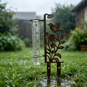 Pluviomètre en fer forgé, design Art Déco pour <span class=keywords><strong>jardin</strong></span>, patio, pelouse, grands chiffres faciles à lire - Product Image 5