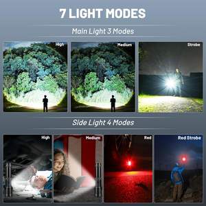 Linterna LED de 50W al por Mayor, Recargable por USB, de Aluminio, IP55, Linterna de Emergencia, Super Brillante, Alcance de 1000M - Product Image 4