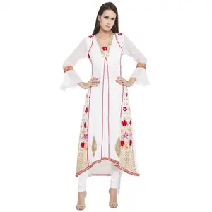 Nouveau Chaqueta Invierno Kurti beau filet robe costume conception photos velours Abaya pour vêtements pakistanais