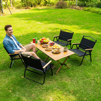 Table pliante en acier au carbone, portable, pour le camping, les pique-niques, avec cadre robuste pour les voyages en plein air, les barbecues et le jardin