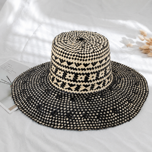 Sombrero de Moda para Adultos, Unisex, de Ala Ancha, con Diseño Étnico Pintado a Mano, para Viajes al Aire Libre, Protección Solar para la Playa, Verano - Product Image 1