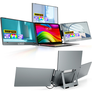 Moniteur portable à <span class=keywords><strong>trois</strong></span> écrans de 14 pouces pour ordinateur portable Écran d'extension à quatre écrans Votre assistant de bureau Gaming Buddy - Product Image 1