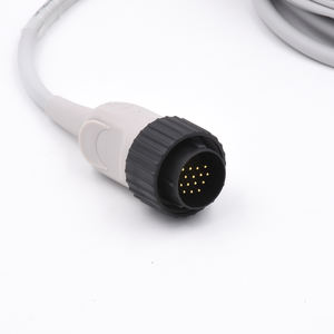 Câble EKG compatible avec Cardioline Delta 3, 10 fils, connexion directe, câble EKG Delta 60 rond à 16 broches, clip IEC - Product Image 2