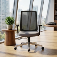 Chaise de bureau ergonomique moderne réglable avec cadre en nylon maillé confortable, couleur personnalisable, appui-tête 2D/3D en option