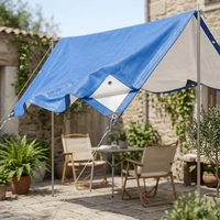 Bâche industrielle en PE OEM 160g/m², toile imperméable, auvent de jardin, voile d'ombrage, couverture pour bateau, camion, maison pour animaux, chien, imperméable