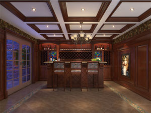 प्राचीन वाइन कैबिनेट QD-J12 आधुनिक यूरोपीय शैली हाथ से बनाया गया लाल ओक लाल अखरोट लकड़ी के डीलक्स भंडारण होटल और अपार्टमेंट के लिए लाल ओक - Product Image 2