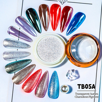 Poudre Aurora Caméléon Bojun TB01A-07A en Gros, 120-130µm, Flocons Iridescent Fins pour Usine, Nail Art, Résine, DIY, Sans TPO, FDS